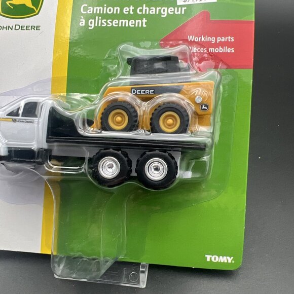 2018 Tomy John Deere White Truck And Skidsteer NIP - Picture 5 of 10